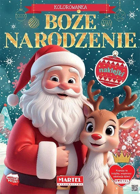 Boże Narodzenie. Kolorowanka z naklejkami Praca zbiorowa_1