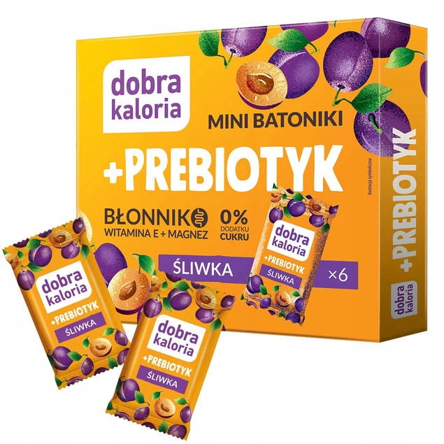 Zdrowe Mini Batoniki Probiotyk Śliwka Dobra Kaloria Śliwkowe 0% cukru_4