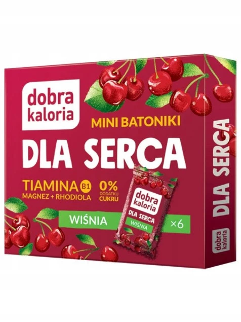 Zdrowe Mini Batoniki Dla Serca Wiśnie Dobra Kaloria Wiśniowe 0% Cukru_3