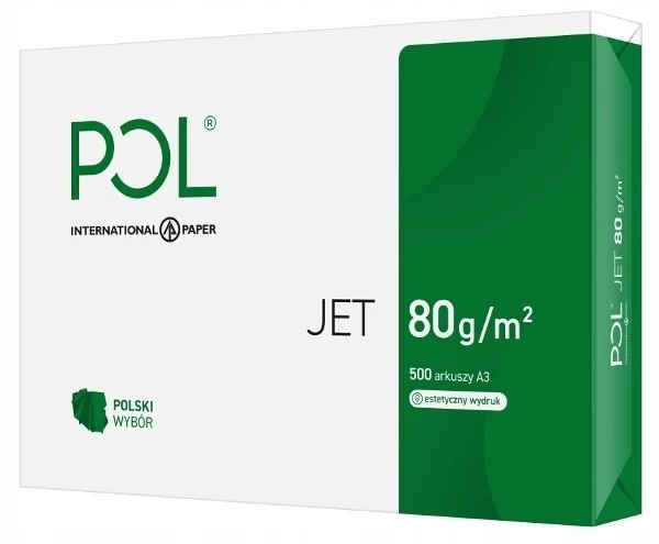 Papier biurowy ksero IP POL JET A3 kl. A 166CIE 80gsm ryza 500 arkuszy_1