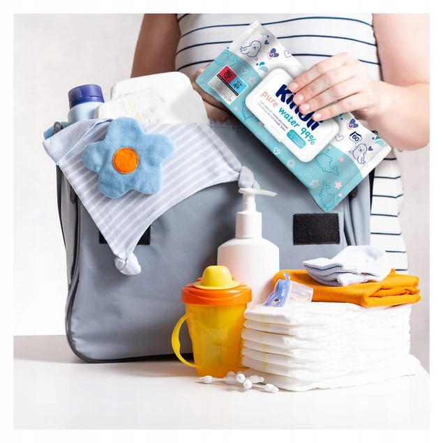 KINDII Chusteczki NAWILŻANE Pure Water WODNE Bez Perfum z Klapką 60 szt. x3_4