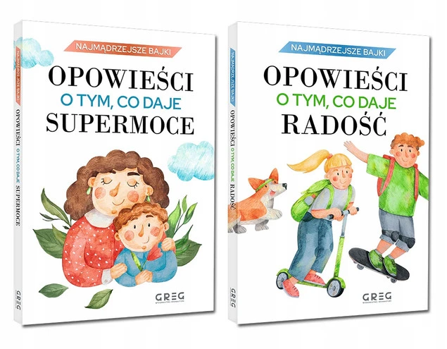 Pakiet 2w1 OPOWIEŚCI O TYM CO DAJE RADOŚĆ + SUPERMOCE Greg_1