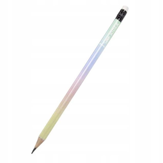 Ołówek Szkolny Trójkątny Z Gumką Twardość HB PASTELOWY ZWIERZĘTA Kidea x48_2