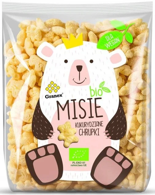 GRANEX Chrupki Kukurydziane Naturalne Misie Miśki BIO EKO 80g x6_2
