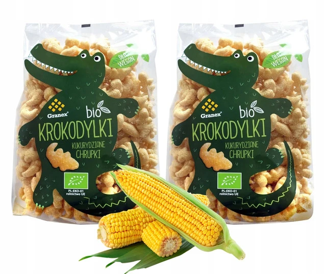 Chrupki Kukurydziane Krokodylki BIO 80g GRANEX x2_1