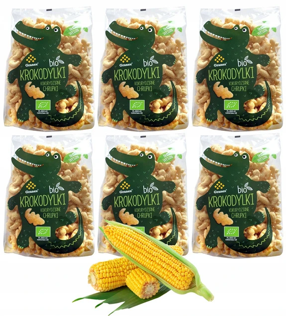 Chrupki Kukurydziane Krokodylki BIO 80g GRANEX x6_1