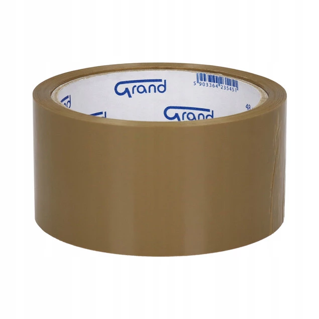 Taśma Pakowa Klejąca 48x50m Akryl Brązowa 1 Rolka Grand x2_2