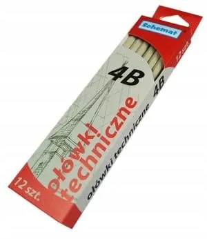 OŁÓWEK TECHNICZNY 4B Schemat Do Rysunku TRADYCYJNY SZKOLNY BIUROWY x12_1