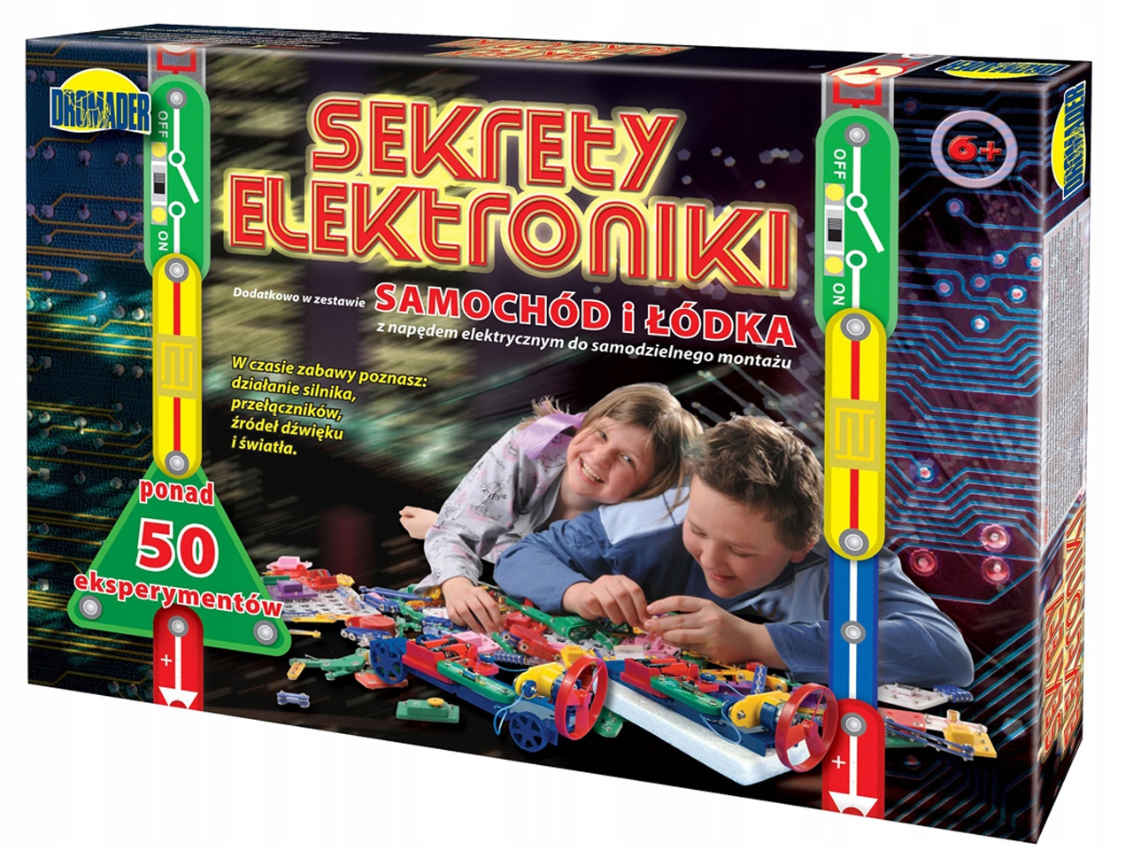 Mały Elektronik SEKRETY ELEKTRONIKI Samochód i Łódka 6+ Dromader 9575_6