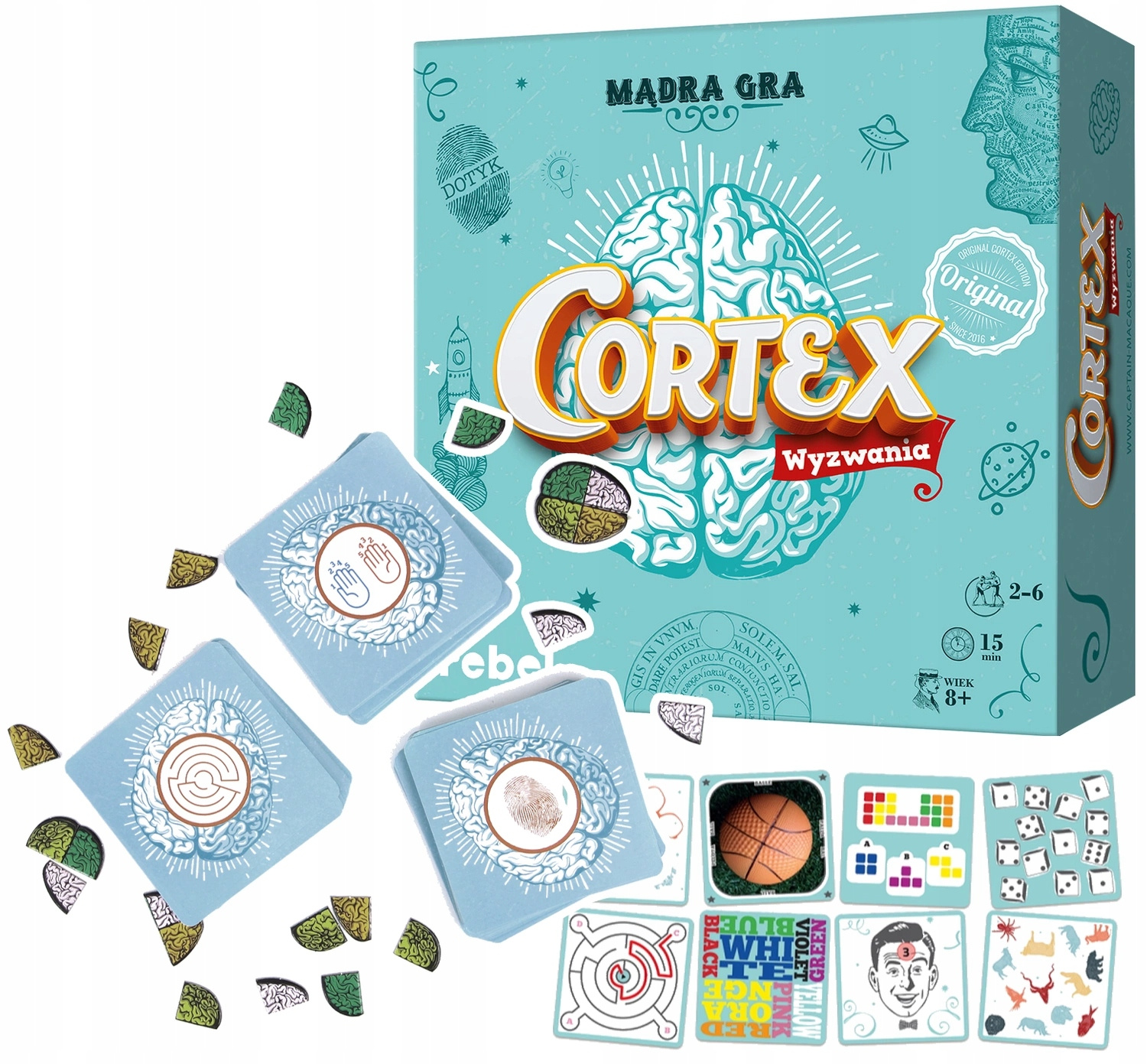 CORTEX Gra Planszowa Rozbudzająca Twoje Zmysły 2-6 Osób 8+ Rebel_1