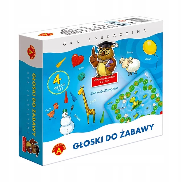 GŁOSKI DO ZABAWY Gra Edukacyjna Kształci Słuch Fonemowy 5+ Alexander 0363_2