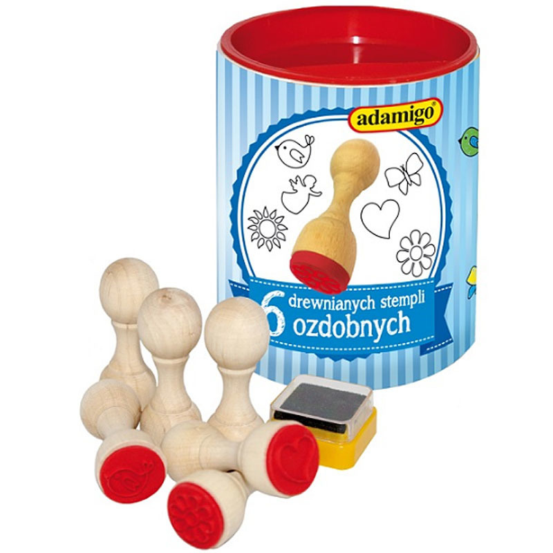 Pieczątki Ozdobne Stemple Kształty Wzorki 3+ Adamigo_1