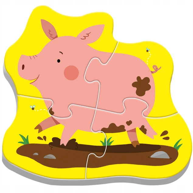 Puzzle Baby Zwierzątka na Wsi Układanka dla Malucha Gruby Karton 2+_5