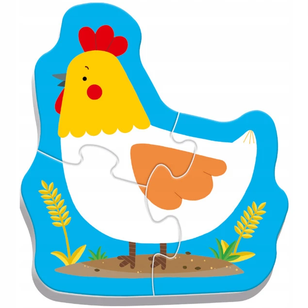 Puzzle Baby Zwierzątka na Wsi Układanka dla Malucha Gruby Karton 2+_6