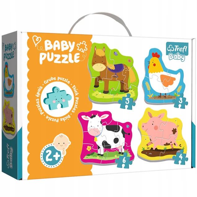 Puzzle Baby Zwierzątka na Wsi Układanka dla Malucha Gruby Karton 2+_7