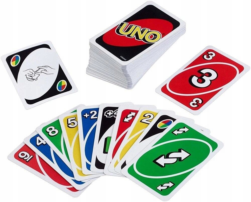 UNO Gra Towarzyska Karciana Rodzinna 2-10 Graczy 7+ Mattel_4