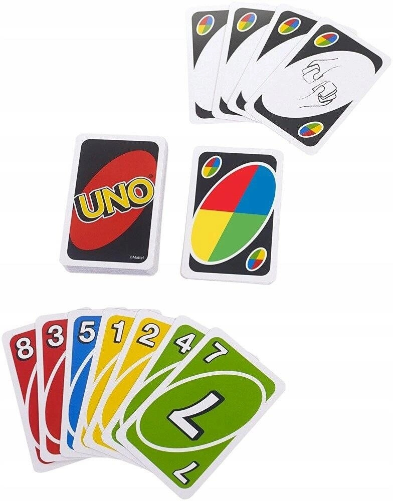 UNO Gra Towarzyska Karciana Rodzinna 2-10 Graczy 7+ Mattel_7