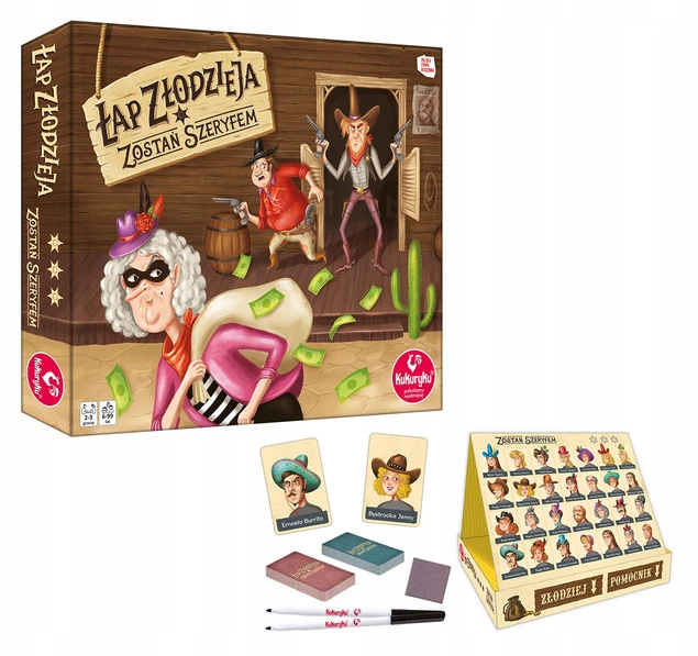 Łap Złodzieja Zostań Szeryfem Gra Planszowa Dla Dzieci Rodzinna 6+ Kukuryku_1