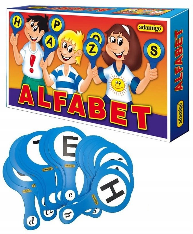 Gra Edukacyjna Alfabet Nauka Literek Układanka 5+ Adamigo 3013_1