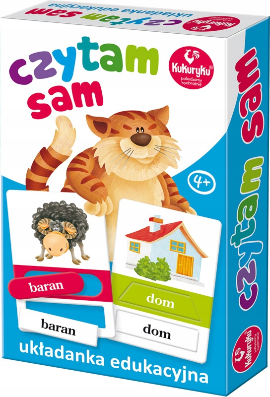 CZYTAM SAM Układanka Gra Edukacyjna 4+ Kukuryku_4