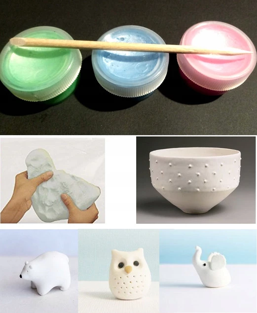 Masa Porcelanowa 380g Z Zestawem Farb Perłowych 3 Kolory Astra_4