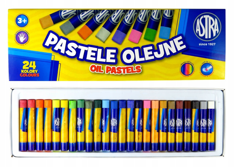 Pastele Olejne Szkolne 24 Kolory Dla Dzieci Intensywne Kolory 3+ Astra_1