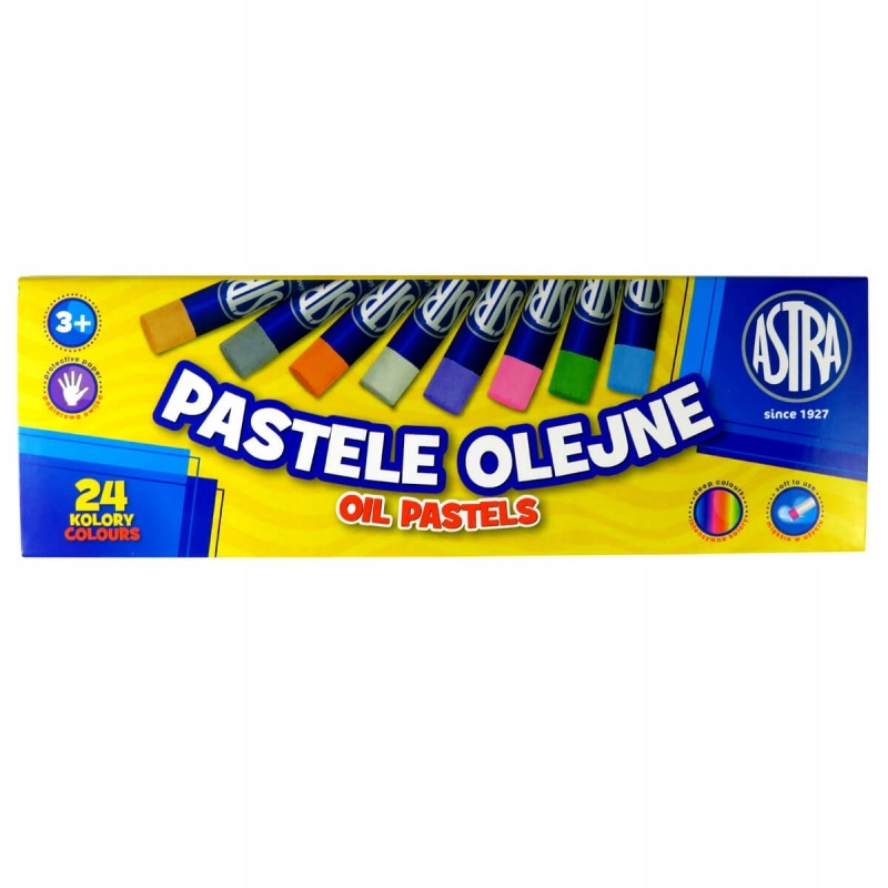 Pastele Olejne Szkolne 24 Kolory Dla Dzieci Intensywne Kolory 3+ Astra_4