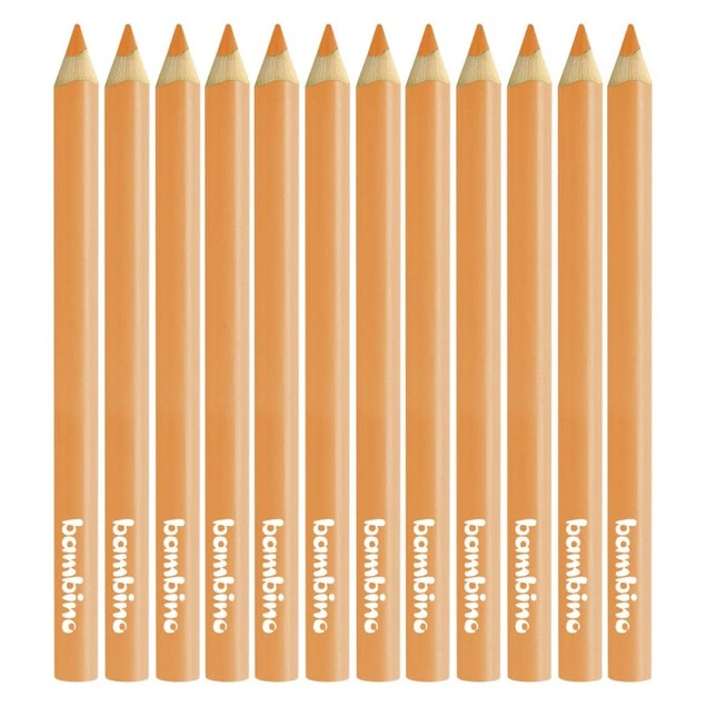 Kredki Trójkątne Grube CIELISTE op. 12 Sztuk Bambino_2