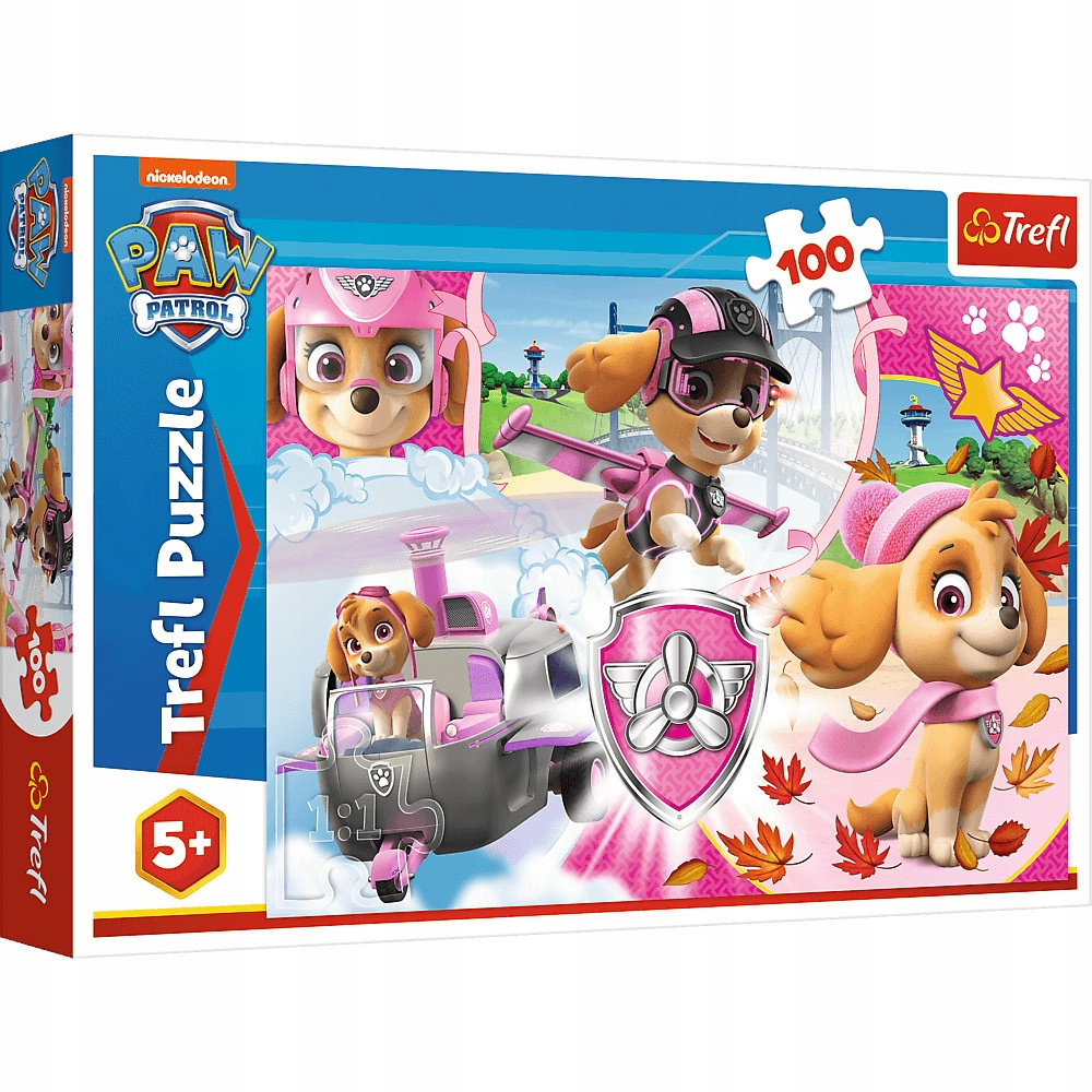 Puzzle 100 Układanka Pieski PSI PATROL Pies Piesek Skye W Akcji 5+ Trefl_2