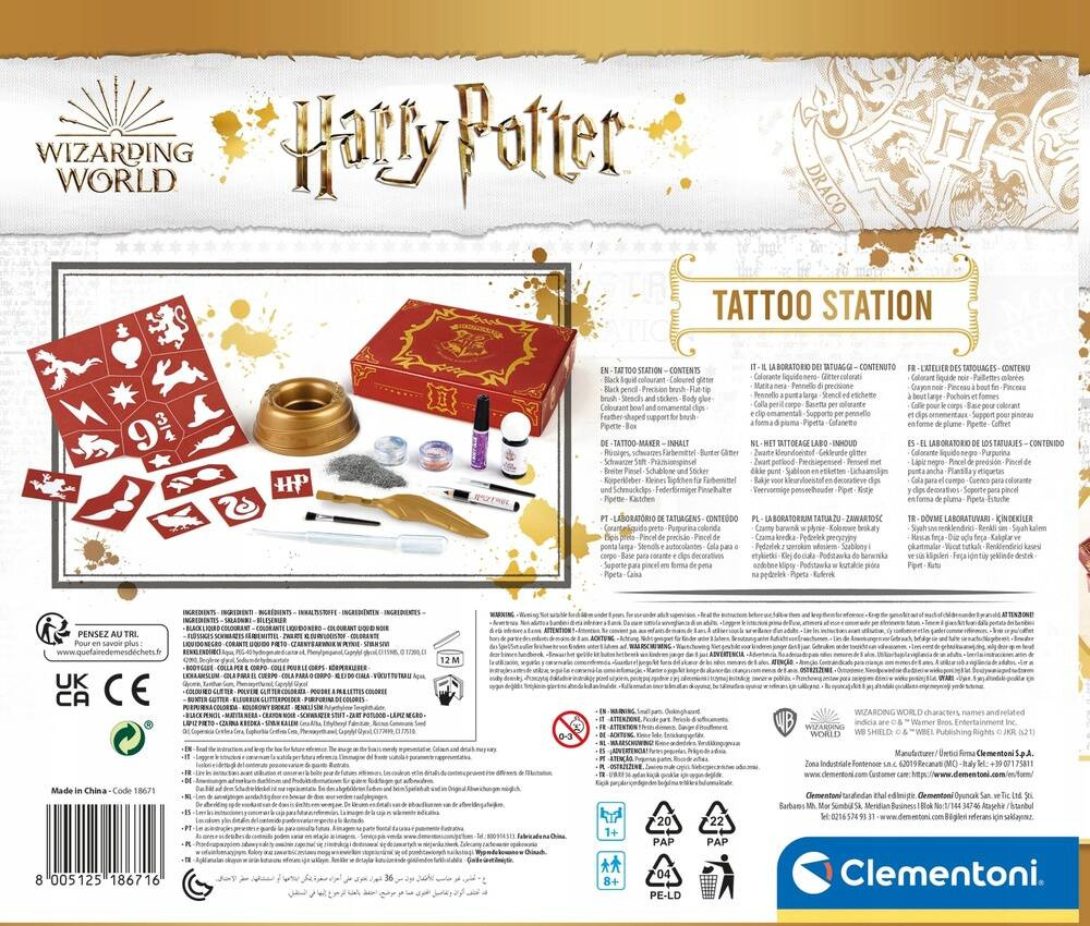 Magiczne Tatuaże Harry Potter Studio Kreatywność 8+ Clementoni_3