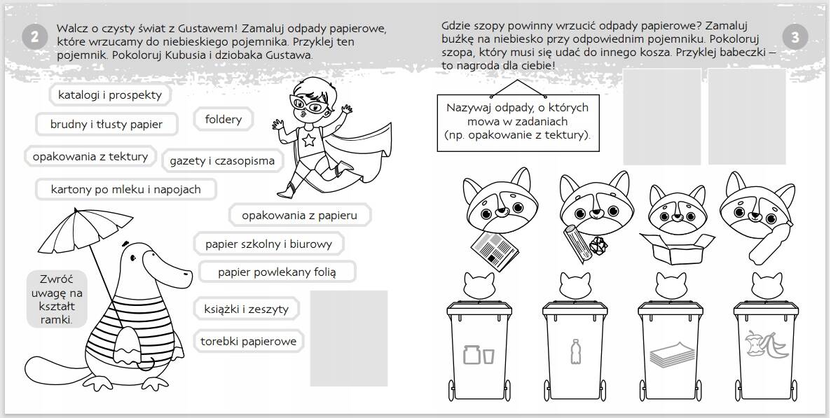 Zgadywanie Doklejanie Segregacja Śmieci Ekoćwiczenia 16 Naklejek 5+ Skrzat_3