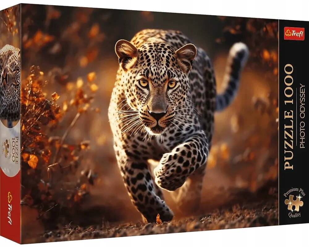 Puzzle 1000 Układanka LEOPARD Dzikie Zwierzęta Natura Lampart 12+ Trefl_2