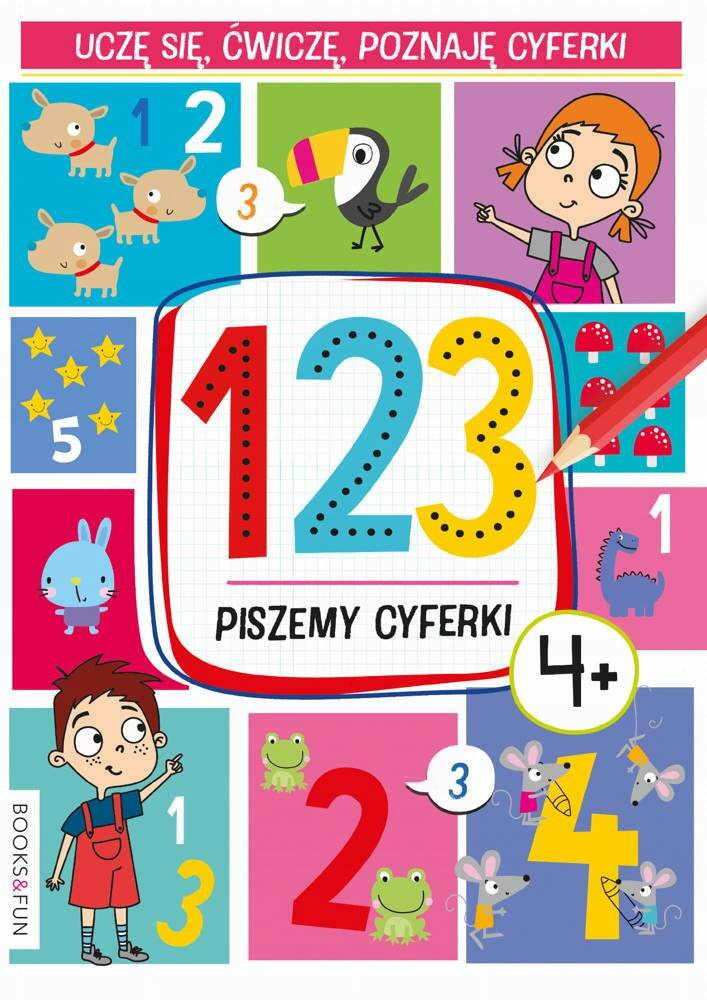 Piszemy Cyferki 123 Uczę Się Ćwiczę Poznaję Cyferki 4+ BooksAndFun_1