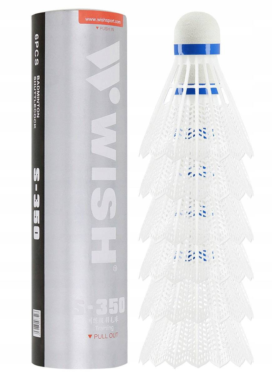 Lotki Do Badmintona Nylonowe 6 szt. Zestaw Lotek WISH S-350_1