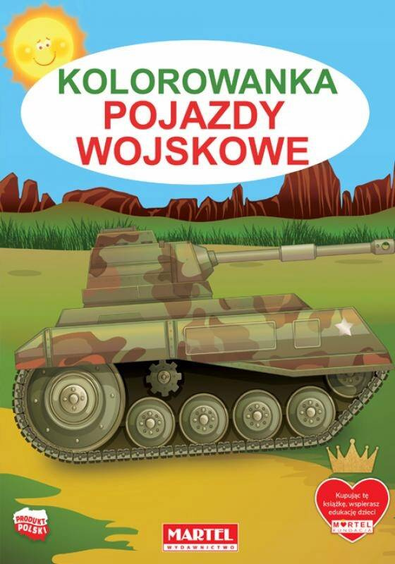 Kolorowanka Pojazdy wojskowe MARTEL malowanka duża_1