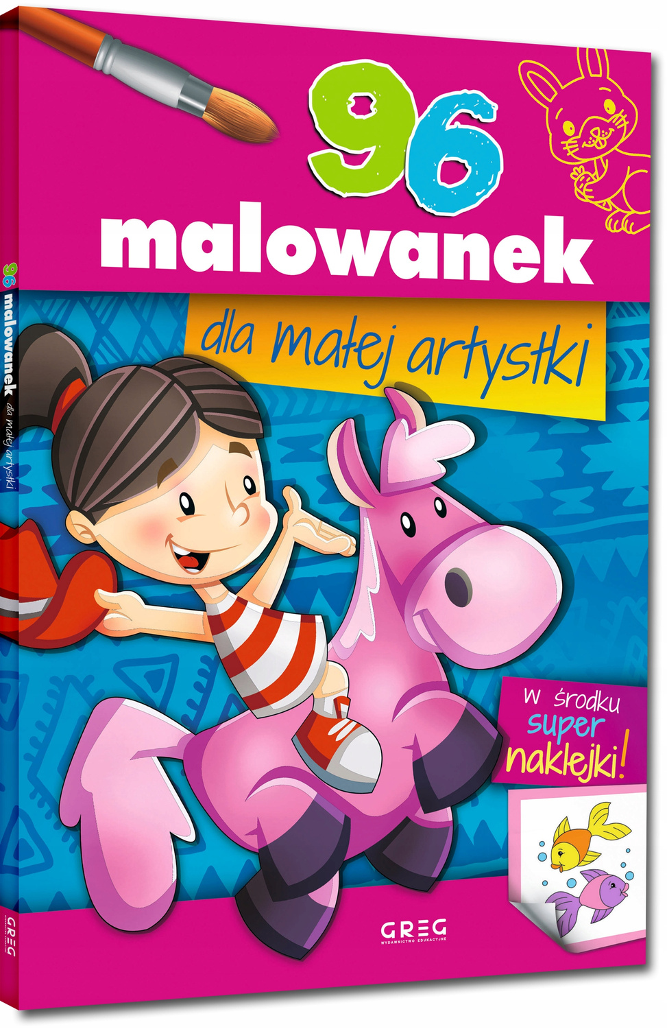 Kolorowanka 96 Malowanek Dla Małej Artystki + Super Naklejki Greg_1