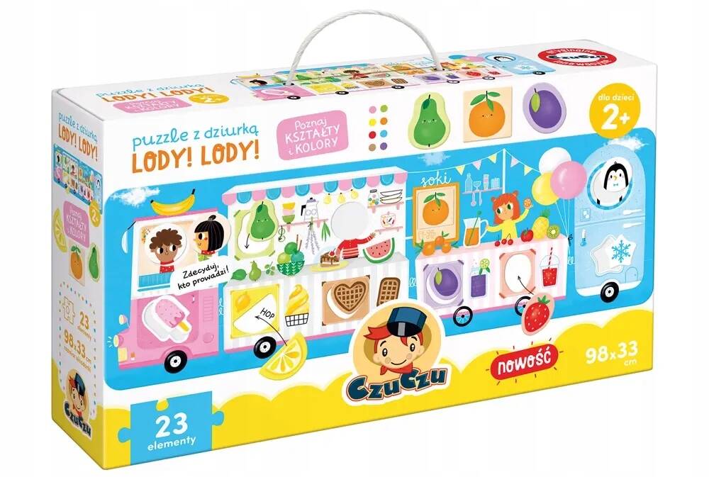 Puzzle Z Dziurką Edukacyjna Układanka Lody! Lody! 23el. 2+ CzuCzu_1