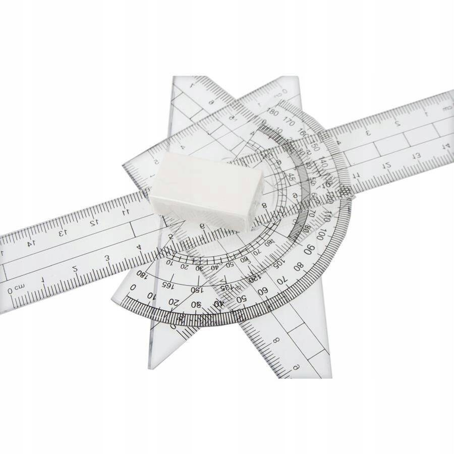 Przybory Geometryczne Szkolne Plastikowe 15cm 7 Elementów Starpak_8