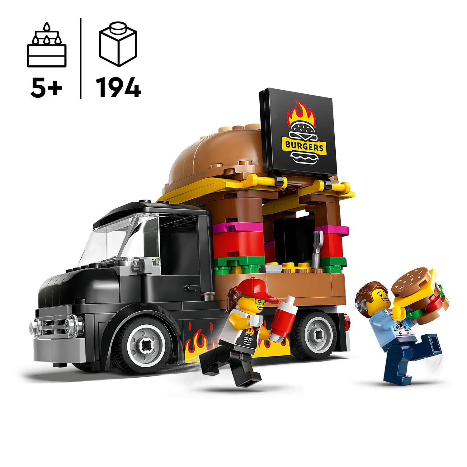 LEGO City Ciężarówka Z Burgerami 194el. 5+ 60404_8