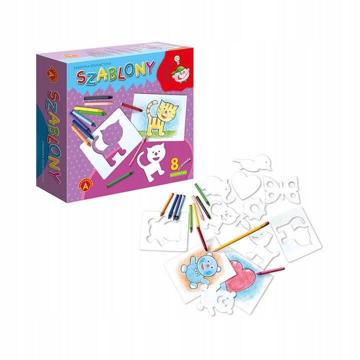 Szablony Zabawka Edukacyjna Dla Dziewczynek 8 Wzorów 4+ Alexander 0578_2