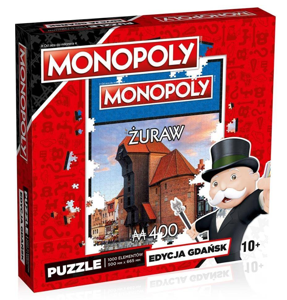 Puzzle 1000 Układanka Monopoly Square Gdańsk Żuraw 10+ Winning Moves_3