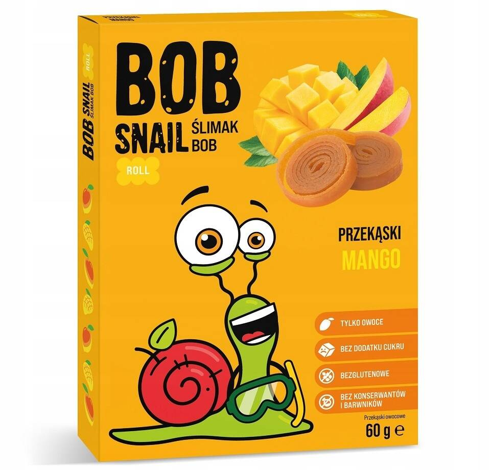 Przekąska Mango Ślimak Z Owoców Bez Dodatku Cukru 60g BOB SNAIL_1