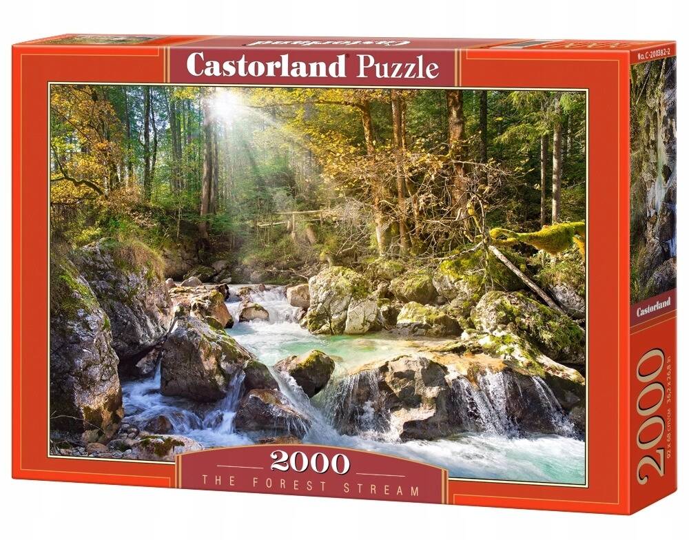 Puzzle 2000 Układanka Krajobraz Las Rzeka POTOK Strumień Góry 9+ Castorland_2