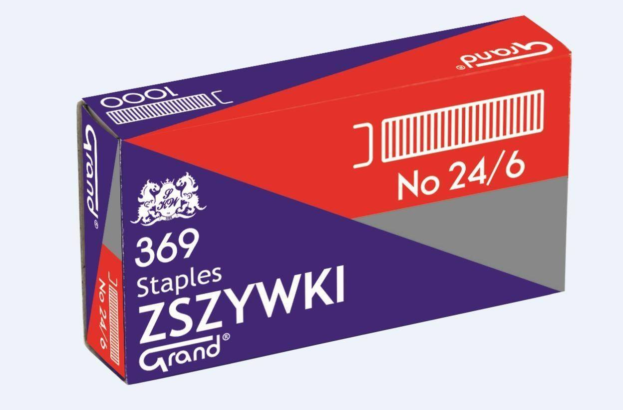 Zszywki Szkolne Biurowe Do Zszywacza 24/6 1000 szt. Grand_2