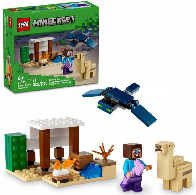 LEGO Minecraft Pustynna Wyprawa Steve’a 75el. 6+ 21251_1