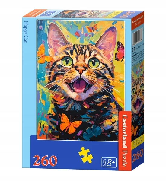 Puzzle 260 Układanka Obraz KOT Szczęśliwy Kotek Kolory 8+ Castorland_2