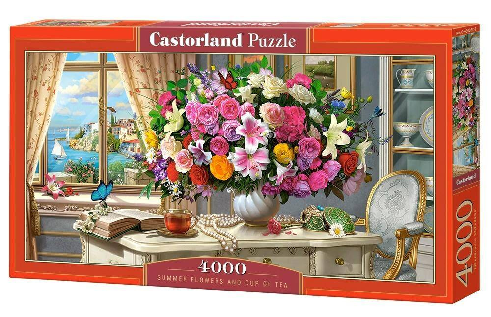 PUZZLE 4000 MARTWA NATURA KWIATY BUKIET 9+ CASTOR_2