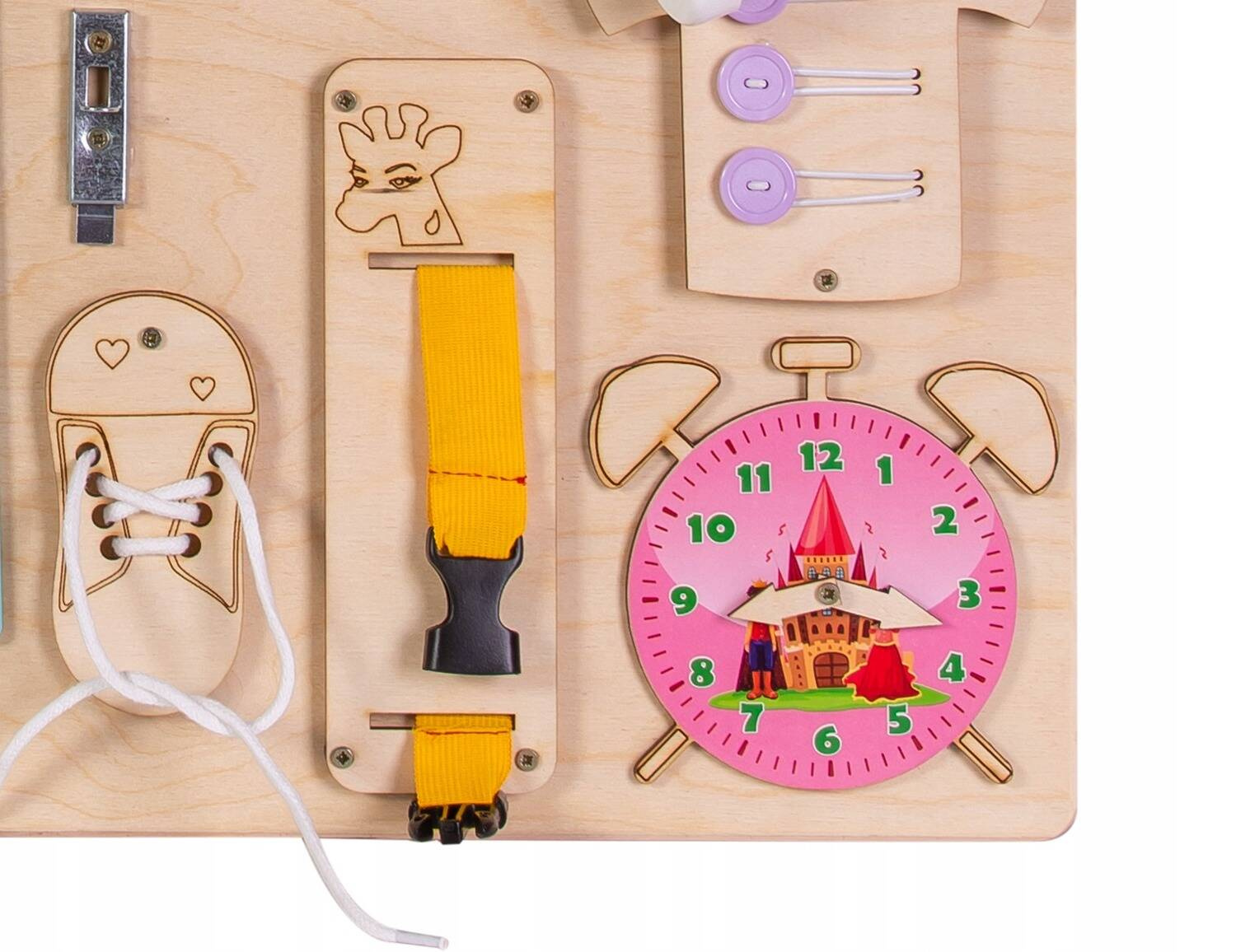 Tablica Drewniana Manipulacyjna Sensoryczna Montessori 3+ 3ToysM MT11_2