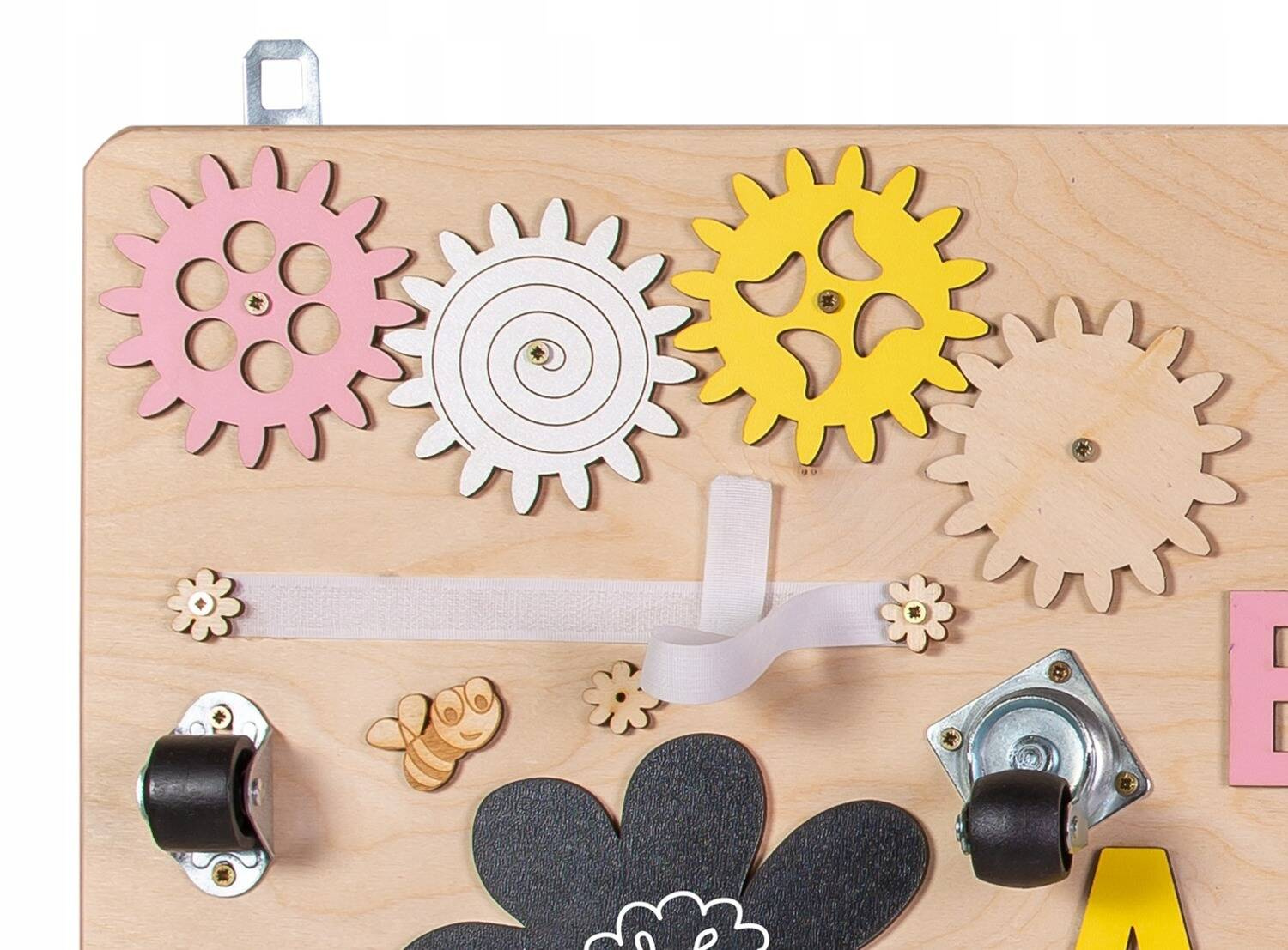 Tablica Drewniana Manipulacyjna Sensoryczna Montessori 3+ 3ToysM MT11_3
