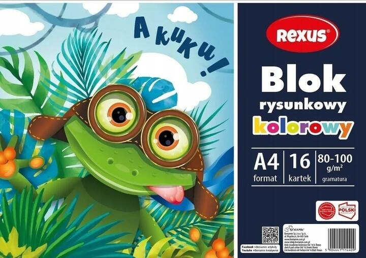 Blok Rysunkowy KOLOROWY 16 Kartek A4 90g Beniamin_4